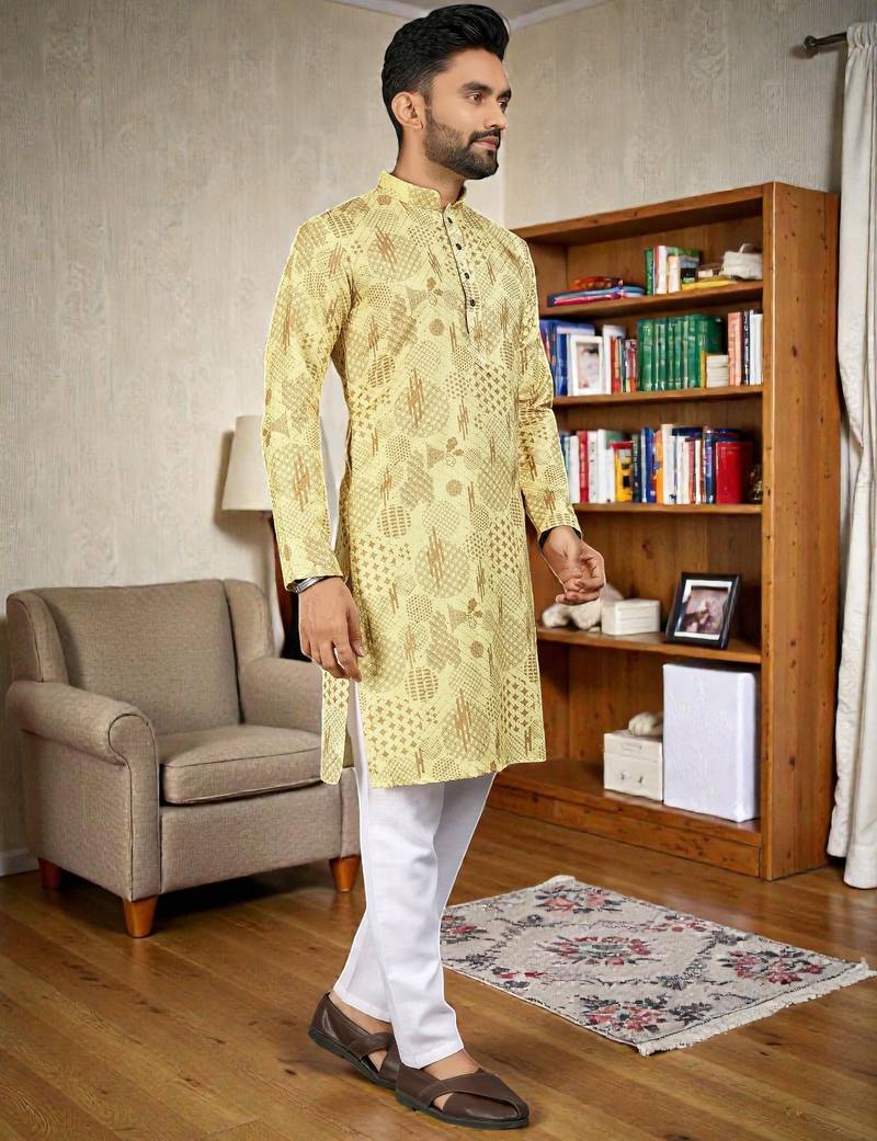 men’s stylish ethnic kurta for daily & festive wear