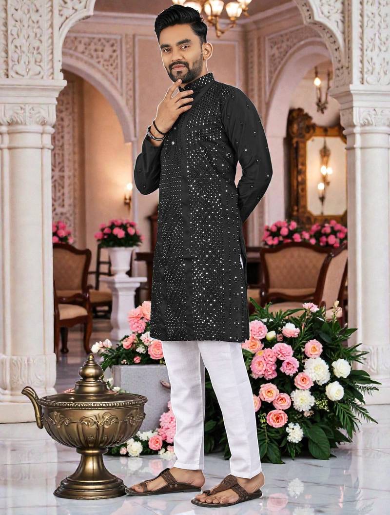 men’s stylish ethnic kurta for daily & festive wear