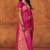 Pink silk blend banarasi saree with unstitched blouse piece