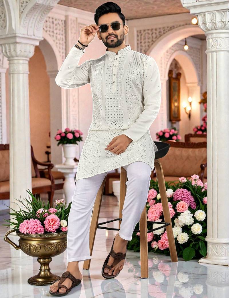 men’s stylish ethnic kurta for daily & festive wear