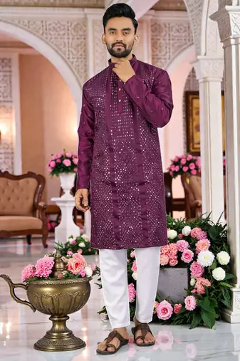 men’s stylish ethnic kurta for daily & festive wear