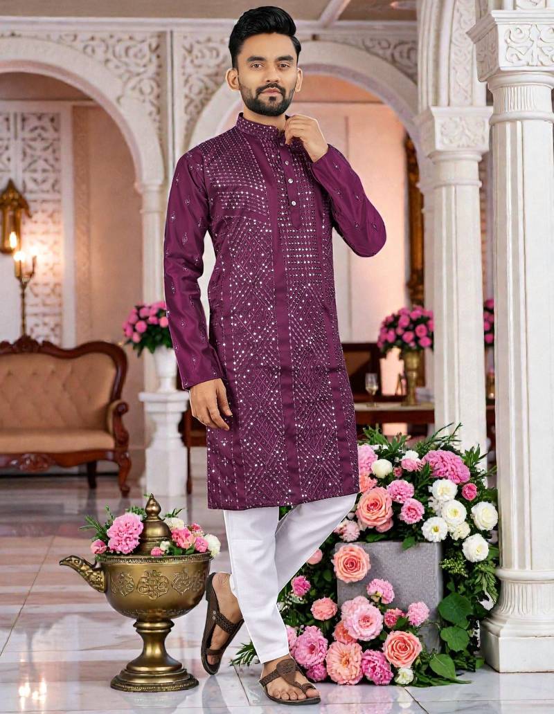 men’s stylish ethnic kurta for daily & festive wear