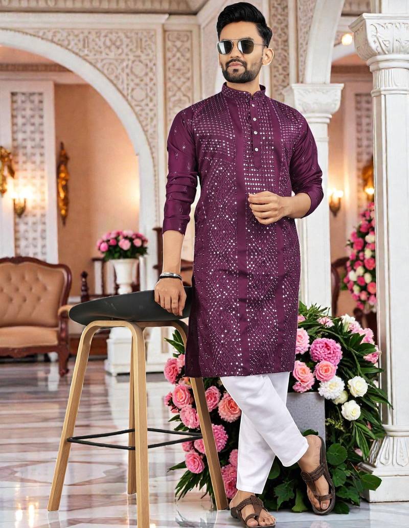 men’s stylish ethnic kurta for daily & festive wear