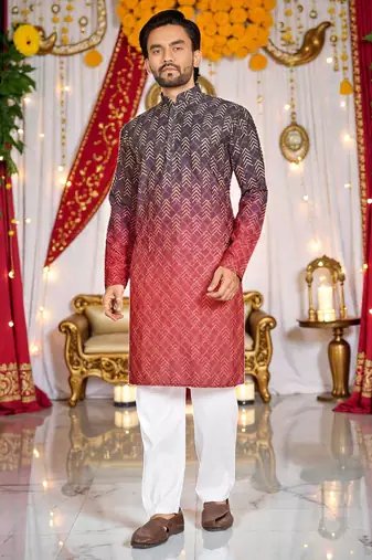 classic ethnic design men’s comfortable cotton kurta