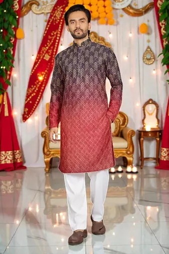 classic ethnic design men’s comfortable cotton kurta