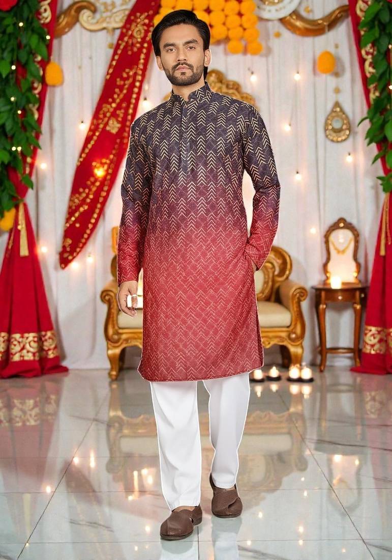 classic ethnic design men’s comfortable cotton kurta