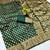 Green soft silk blend banarasi jacuard work designer party wear saree with unstitched blouse piece