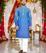 classic ethnic design men’s comfortable cotton kurta
