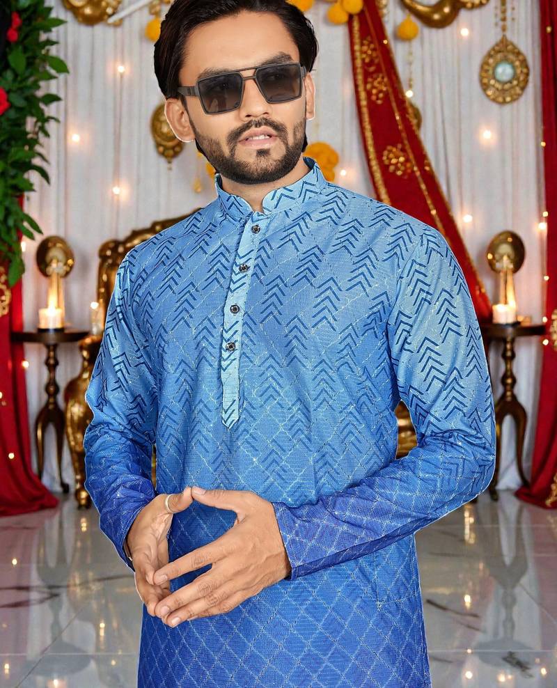 classic ethnic design men’s comfortable cotton kurta