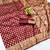 Maroon soft silk blend banarasi jacuard work designer party wear saree with unstitched blouse piece