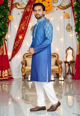 classic ethnic design men   s comfortable cotton kurta 3
