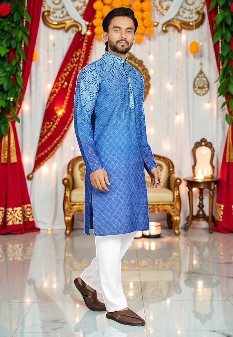 classic ethnic design men’s comfortable cotton kurta