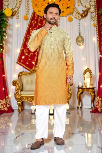 classic ethnic design men’s comfortable cotton kurta