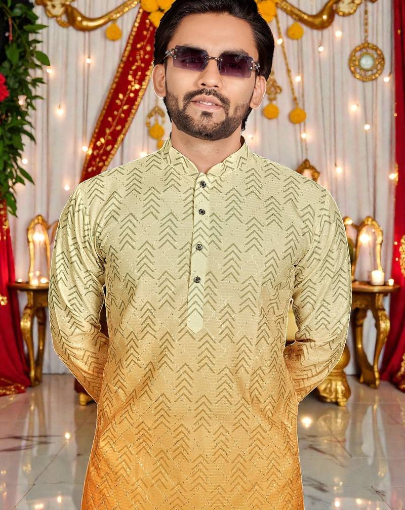 classic ethnic design men’s comfortable cotton kurta