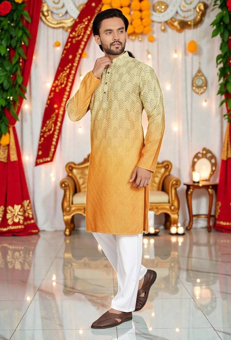 classic ethnic design men’s comfortable cotton kurta