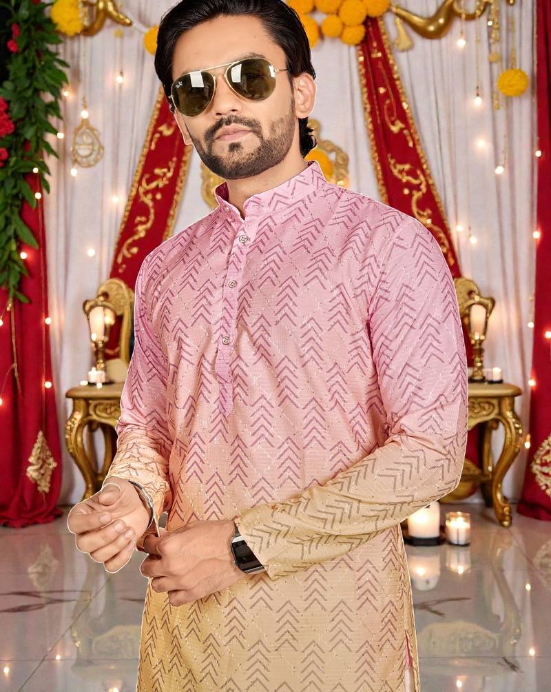 classic ethnic design men’s comfortable cotton kurta