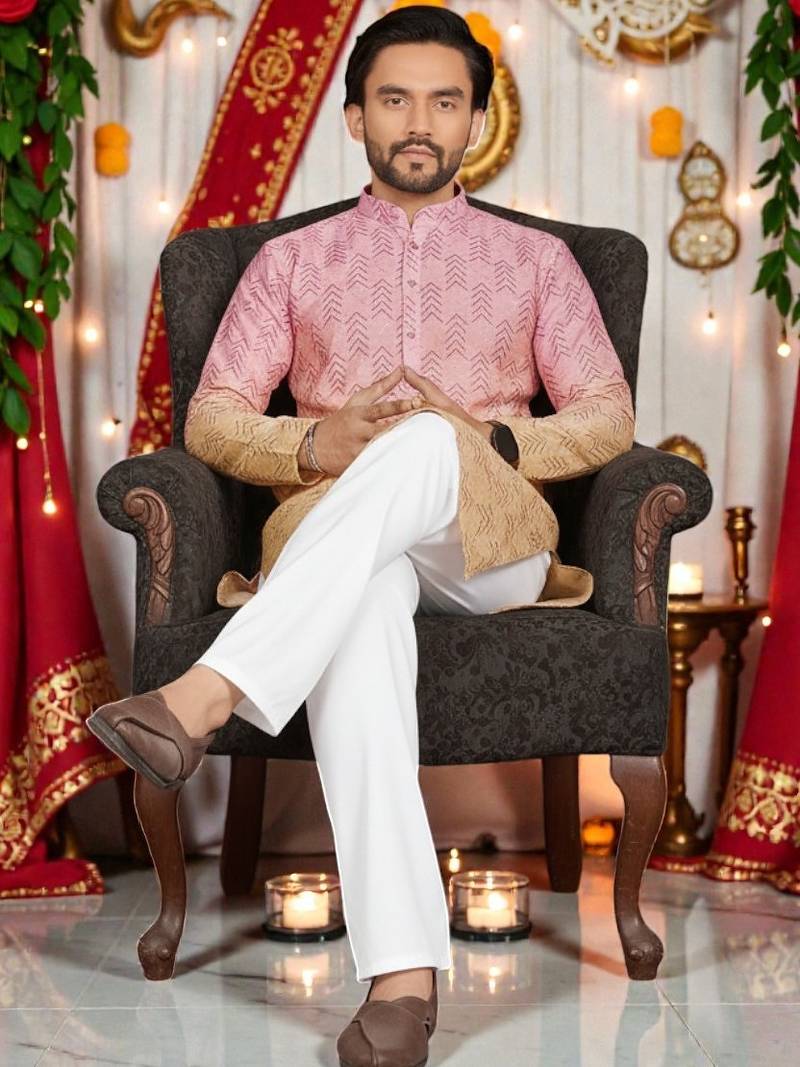 classic ethnic design men’s comfortable cotton kurta