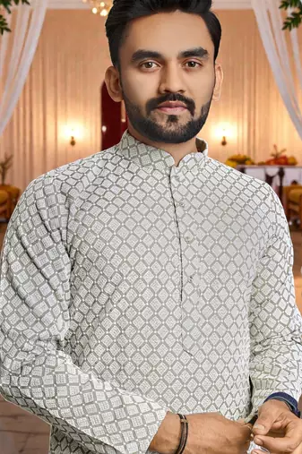 classic ethnic design men’s comfortable cotton kurta