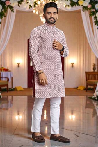 classic ethnic design men’s comfortable cotton kurta