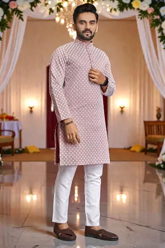 classic ethnic design men’s comfortable cotton kurta
