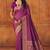 Purple soft silk blend banarasi jacuard work designer party wear saree with unstitched blouse piece