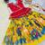 Trendy Georgette Kediya Style Embroidery And Digital Printed Yellow Readymade Lehenga Choli