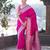 Pink soft silk blend banarasi jacuard work designer party wear saree with unstitched blouse piece