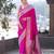 Pink soft silk blend banarasi jacuard work designer party wear saree with unstitched blouse piece