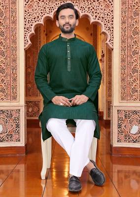classic ethnic design men   s comfortable cotton kurta 5
