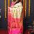 Off white soft silk blend banarasi jacuard work designer party wear saree with unstitched blouse piece