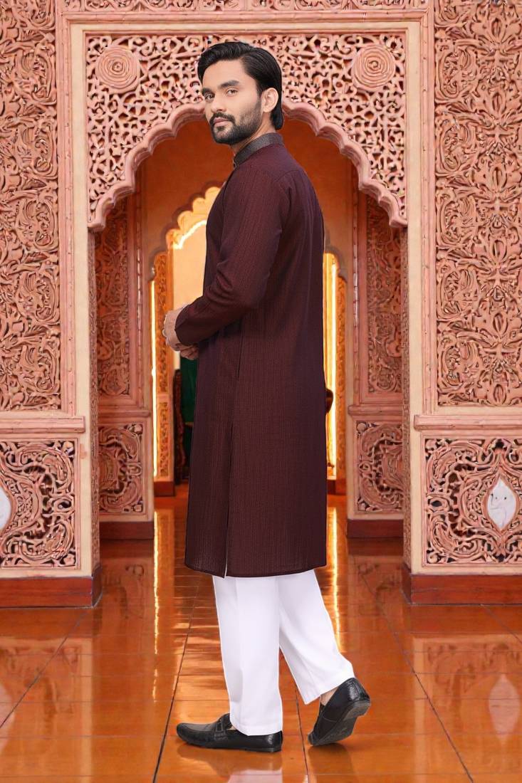 classic ethnic design men’s comfortable cotton kurta
