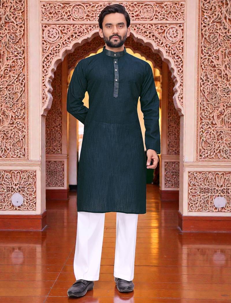 classic ethnic design men’s comfortable cotton kurta