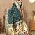 Green soft silk blend banarasi jacuard work designer party wear saree with unstitched blouse piece