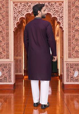 classic ethnic design men   s comfortable cotton kurta 4