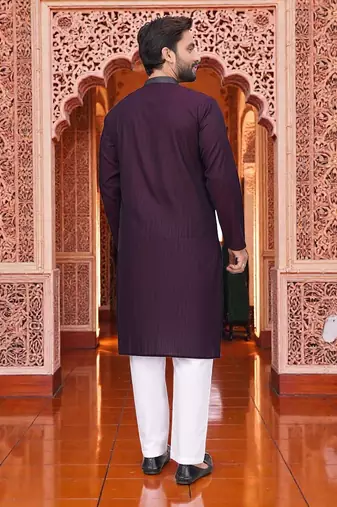 classic ethnic design men   s comfortable cotton kurta