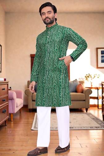 classic ethnic design men’s comfortable cotton kurta