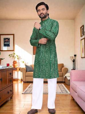 classic ethnic design men   s comfortable cotton kurta 2