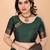 Green soft silk blend banarasi jacuard work designer party wear saree with unstitched blouse piece