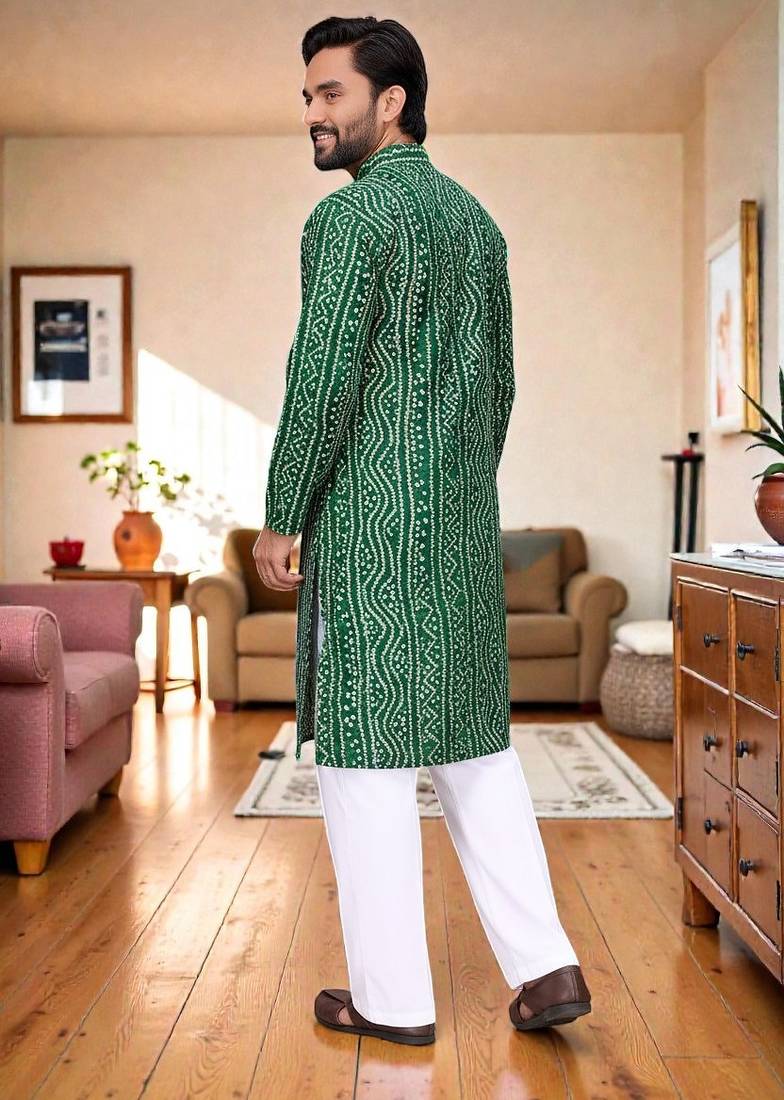 classic ethnic design men’s comfortable cotton kurta