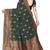 Green soft silk blend banarasi jacuard work designer party wear saree with unstitched blouse piece