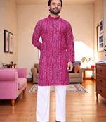 classic ethnic design men’s comfortable cotton kurta
