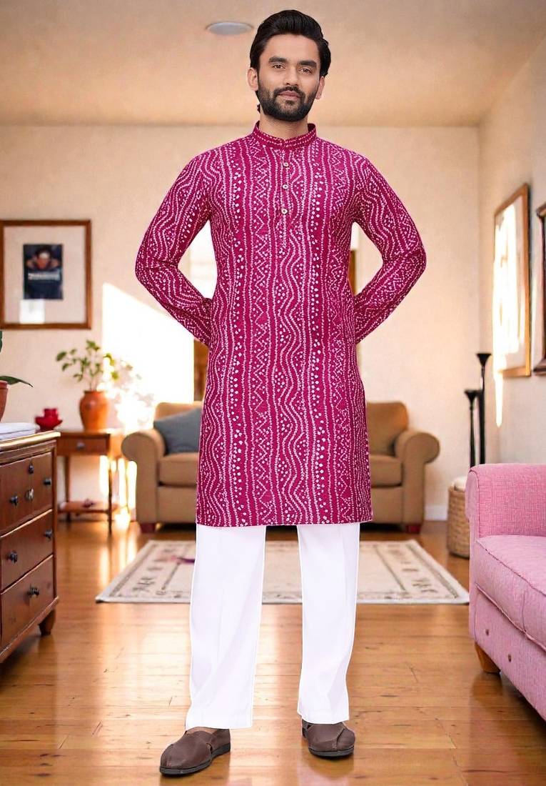 classic ethnic design men’s comfortable cotton kurta
