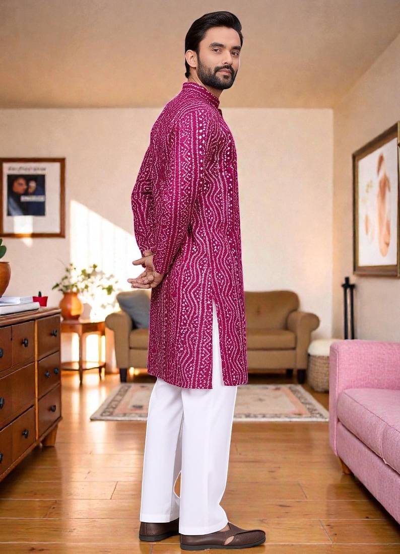 classic ethnic design men’s comfortable cotton kurta