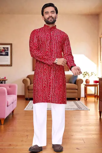 classic ethnic design men’s comfortable cotton kurta