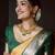 Yellow green silk blend banarasi saree with unstitched blouse piece