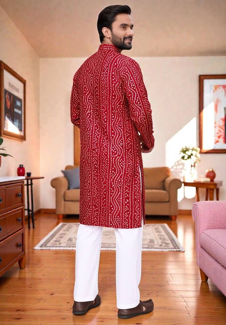 classic ethnic design men’s comfortable cotton kurta