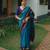 Sky blue soft silk blend banarasi jacuard work designer party wear saree with unstitched blouse piece