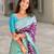 Purple soft silk blend banarasi jacuard work designer party wear saree with unstitched blouse piece
