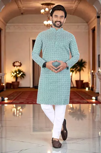 classic ethnic design men’s comfortable cotton kurta