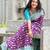 Purple soft silk blend banarasi jacuard work designer party wear saree with unstitched blouse piece